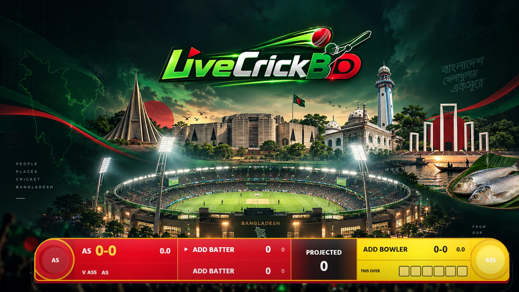 Theme 2.0 LiveCrickBD scoreboard preview
